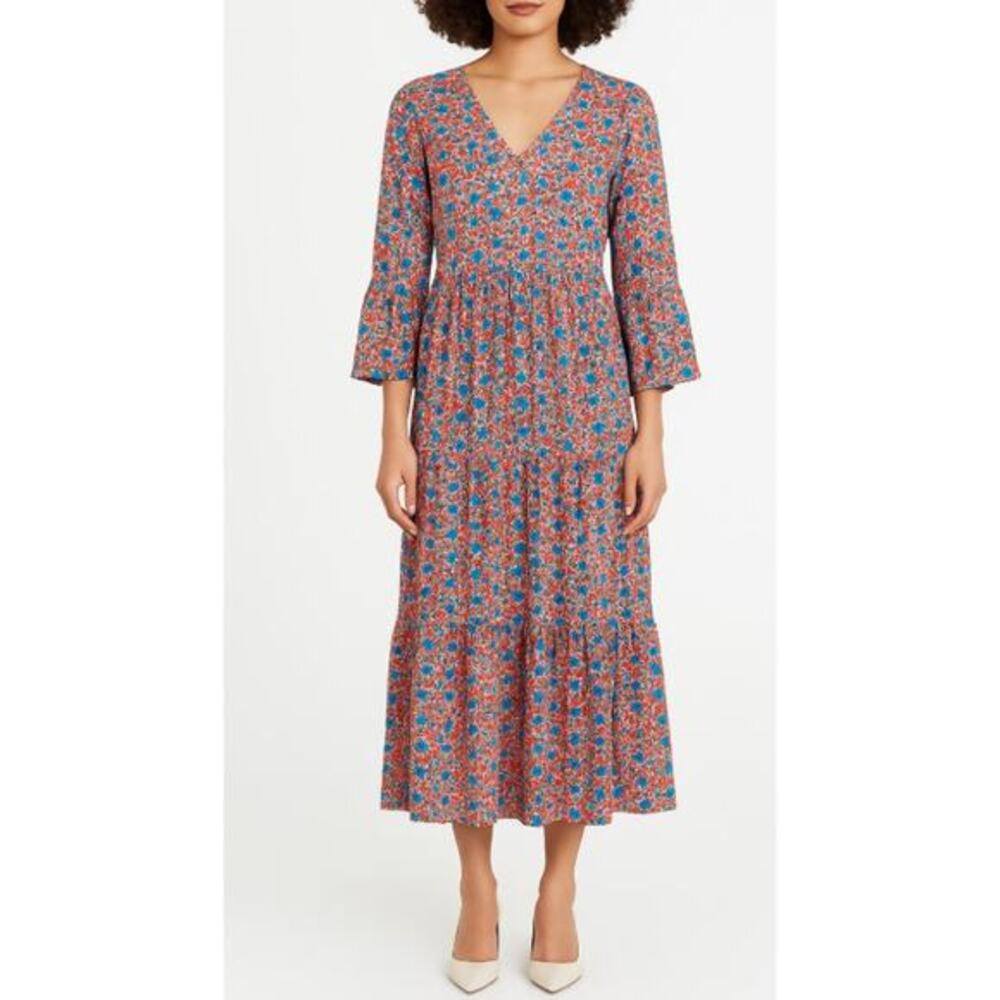 Caliban Midi Dress Ditsy Floral Print Stretch Cotton Women's‎ Size IT 46 / US10